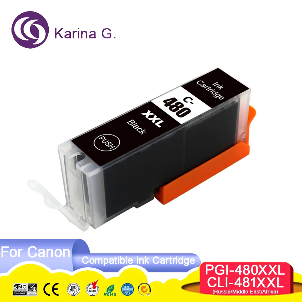 480 481 480XL 481XL PGI-480XL PGI480 CLI-481XL Premium Compatible Inkjet Ink Cartridge for Canon PIXMA TS8140 TS9140 Printer