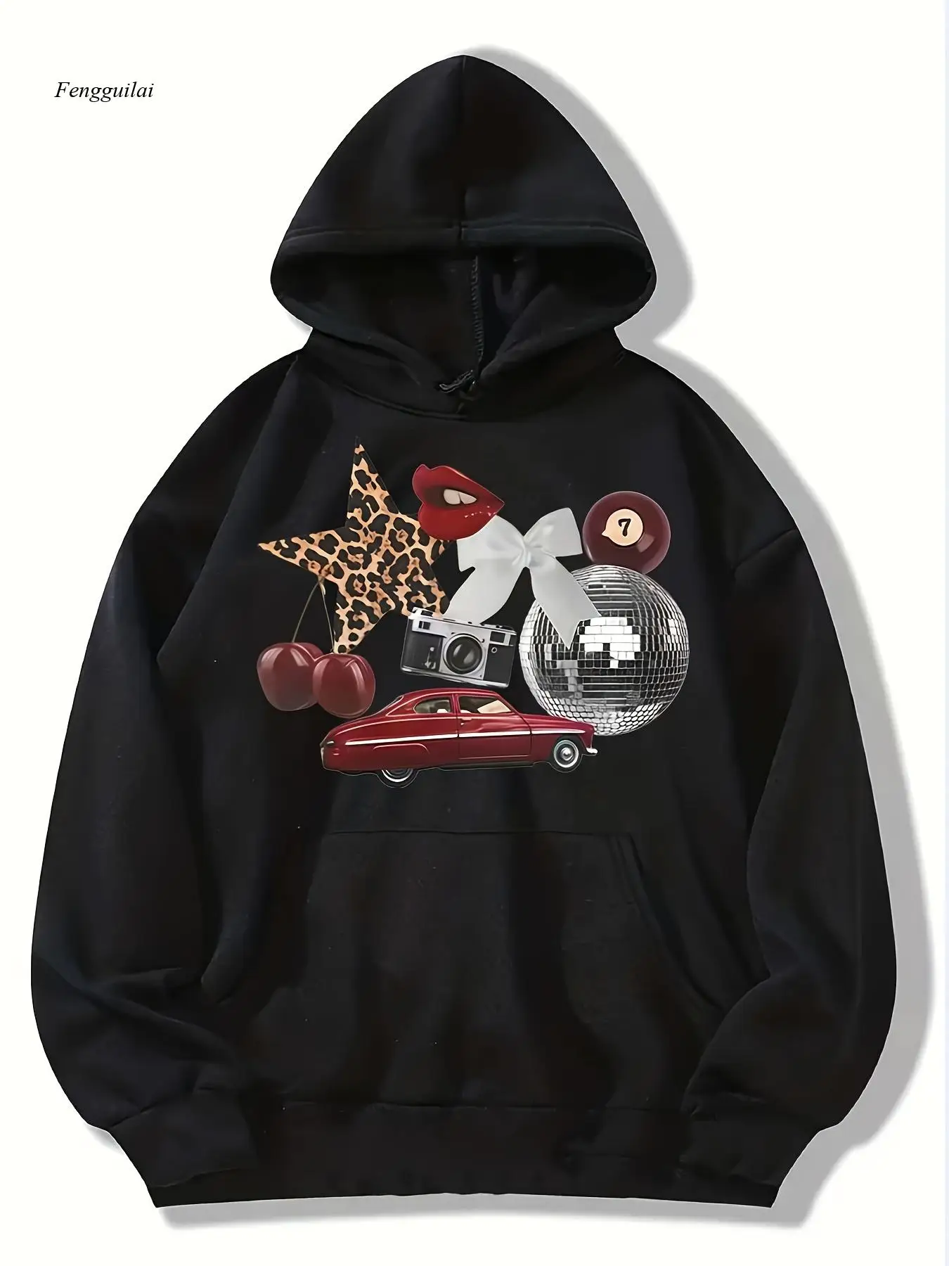 

Retro 70s/80s Vintage Hoodie - "I'm a Proud Grandma" Graphic Pullover Sweatshirt with Disco Ball, Cassette