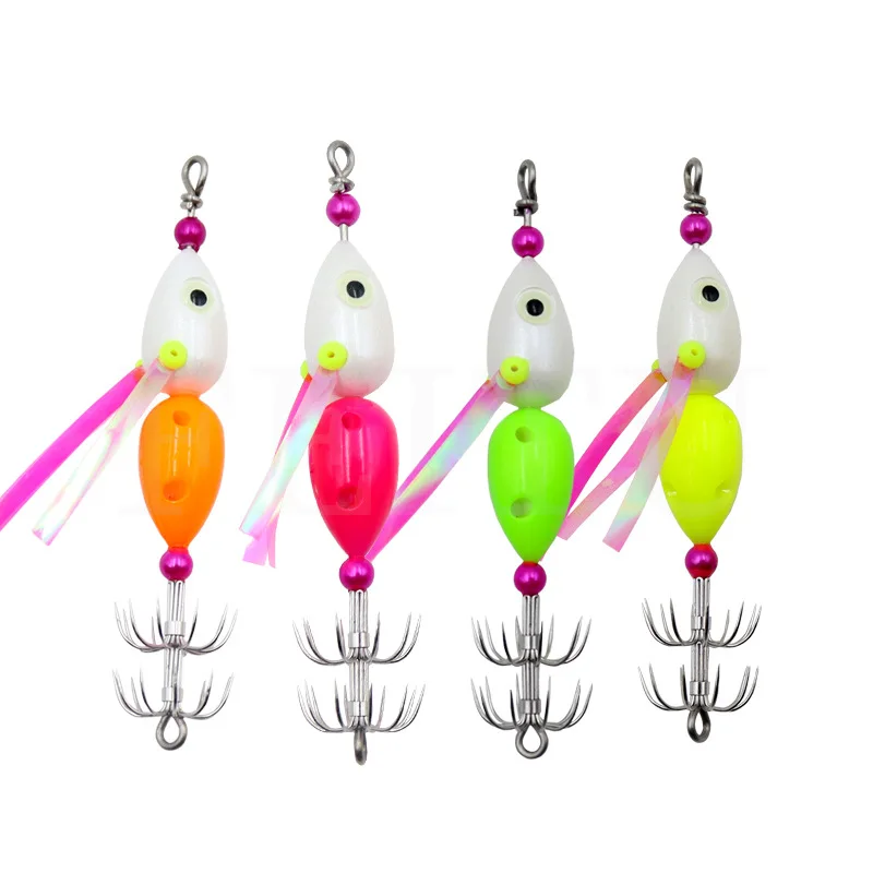 

AS 2Pcs Squid Jig Hooks Pesca Luminous Shrimp Crowns Cuttle fish Leurre Baits 20 Needles Cuttlefish Fishing Lure Hook Bait