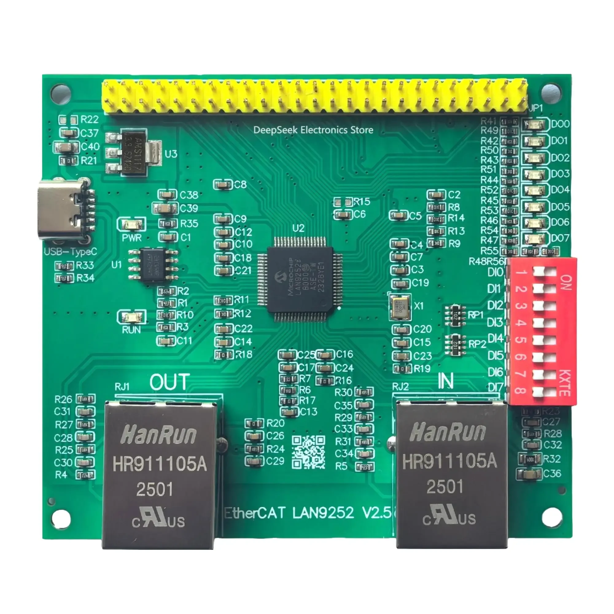 AX58100/LAN9252 EtherCAT Development Board  Slave Station 8IO CIA402  Based on STM32F407VE
