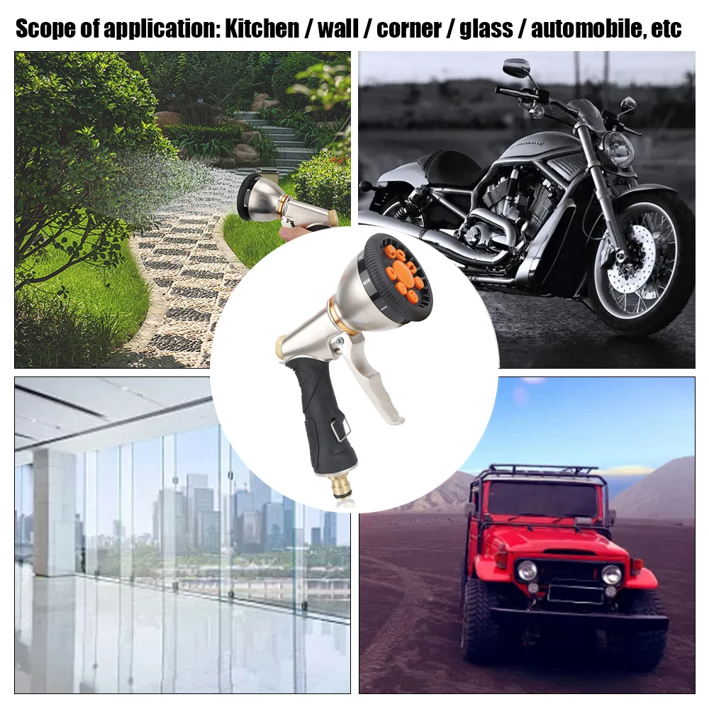 Motorcycle Foam Washer Wash Cleaning Garden Watering Sprinkle Rotary Spray High Pressure Gun Irrigation Tools Car Accessories