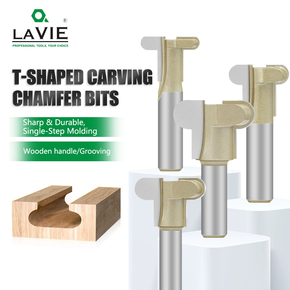LAVIE 1/2' Shank Industrial Quality Double Finger Drawer Furniture Carving Router Bits Woodworking Milling Cutter I131101713GD