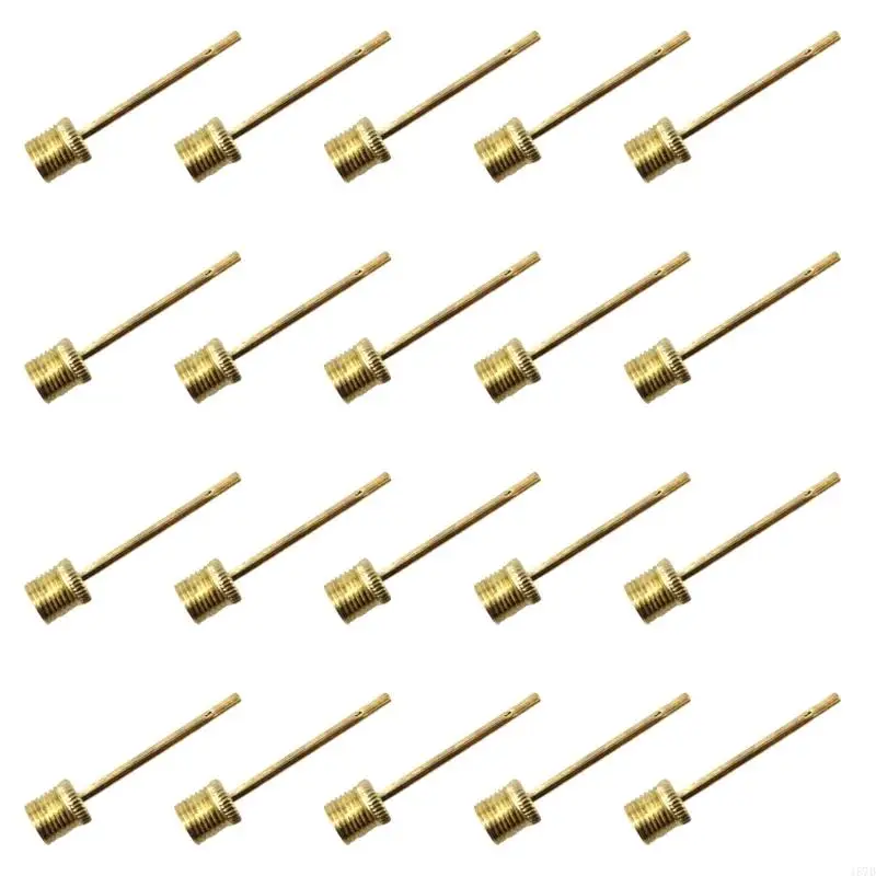 20Pcs Sport Ball Needle Replacement Stainless Steel Inflatable Needle with Hole Ball Air Inflating Pin 157D