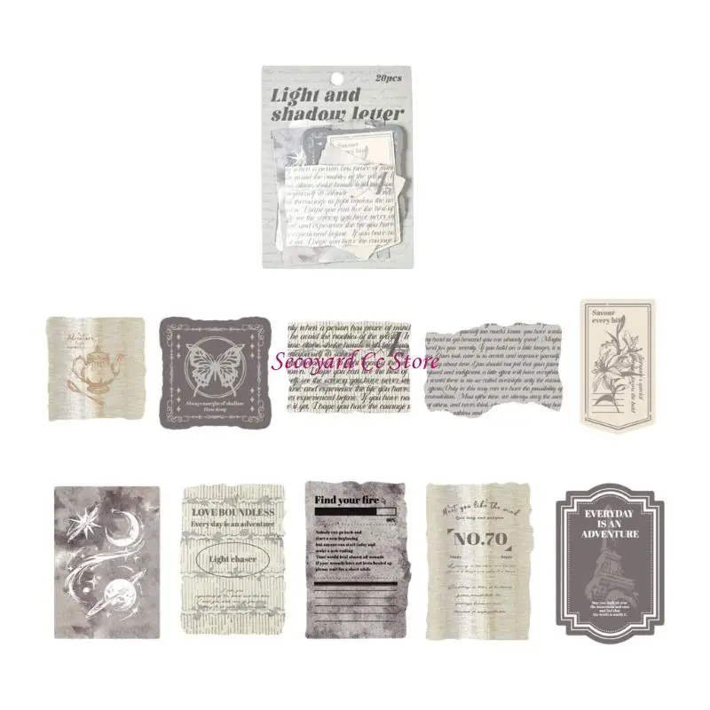 N3UC Pack of 20 DIY Sticker Decorative Sticker for Planners Diaries Scrapbooks