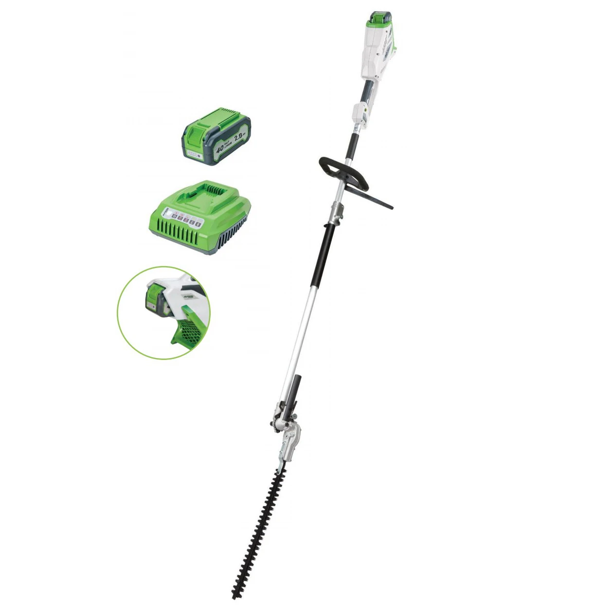 China Manufacture 18 inch Lithium Battery Cordless Long Hedge Trimmers Extension Pole Adjustable Height Li-ion Hedge Trimmers