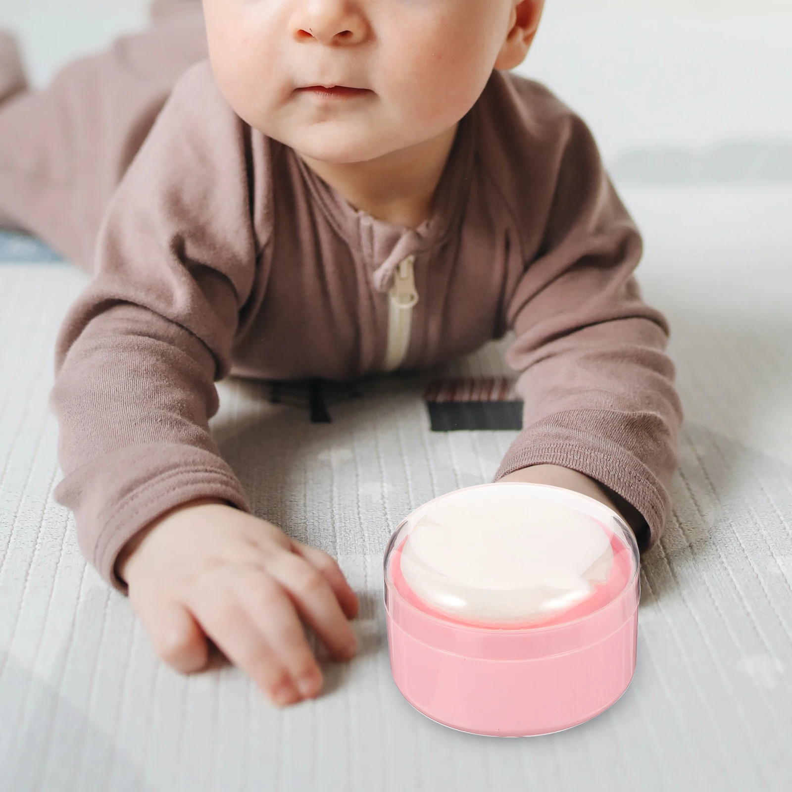 

2pcs Body Powder Puff Box Dusting Loose Case Container Baby Containers Sturdy Materials Suitable Child Adults Kids Hot Summer