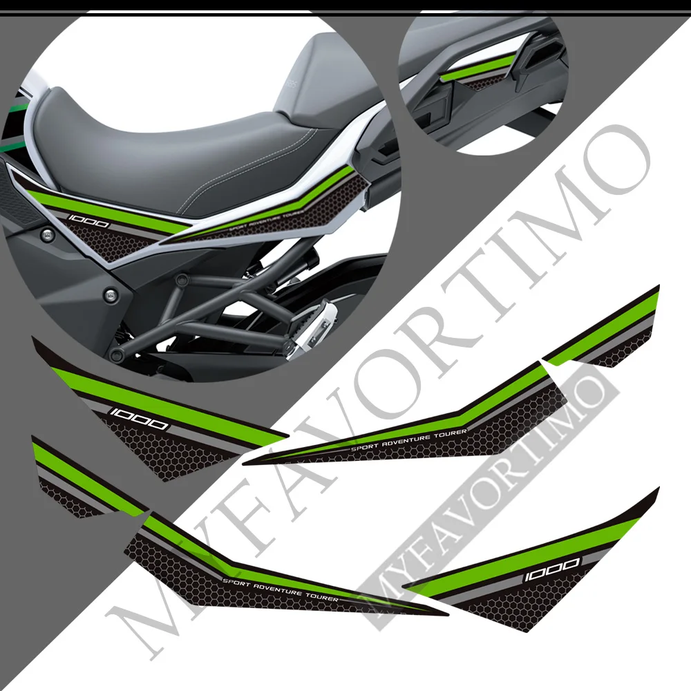 For Kawasaki VERSYS 1000 SE LT Motorcycle Protector Tank Pad Gas Fuel Oil Kit Knee Stickers Decals Windshield Windscreen Screen