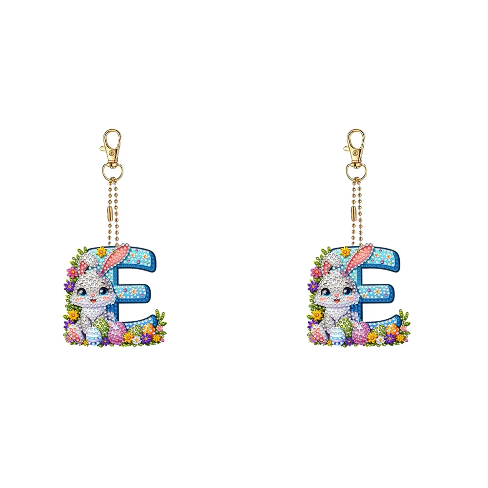 

PET Double Sided Special Shaped Easter Alphabet DIY Diamond Painting Keychain