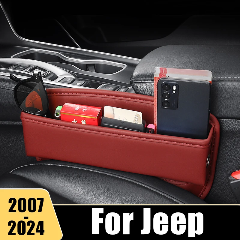 

For Jeep Wrangler JK JL 2007-2009 2010 2011 2012 2013 2014 2015 2016 2017 2018 2019 2020 2021 Car Seat Crevice Storage Box Bag