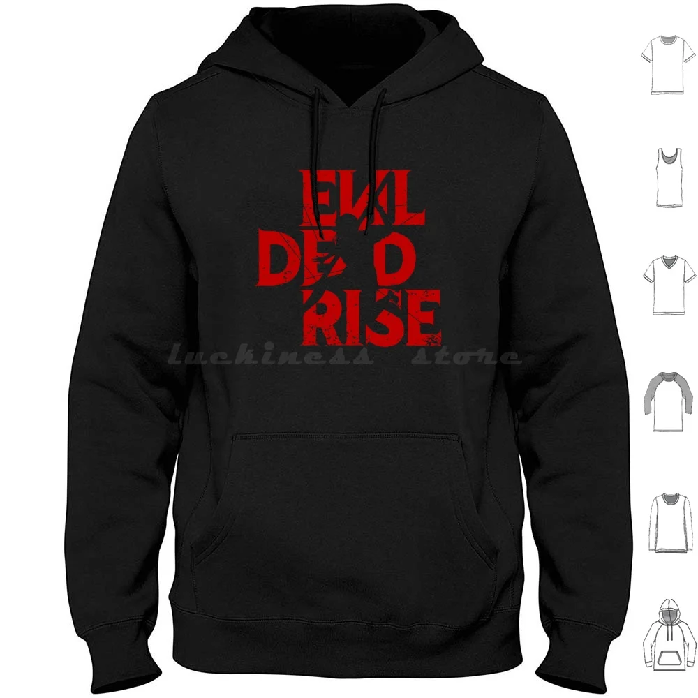 Evil Dead Rise-Puppet Logo Hoodie Cotton Long Sleeve Evil Dead Rise Puppet Elevator Mommys With The Maggots Now Evil Dead Rise