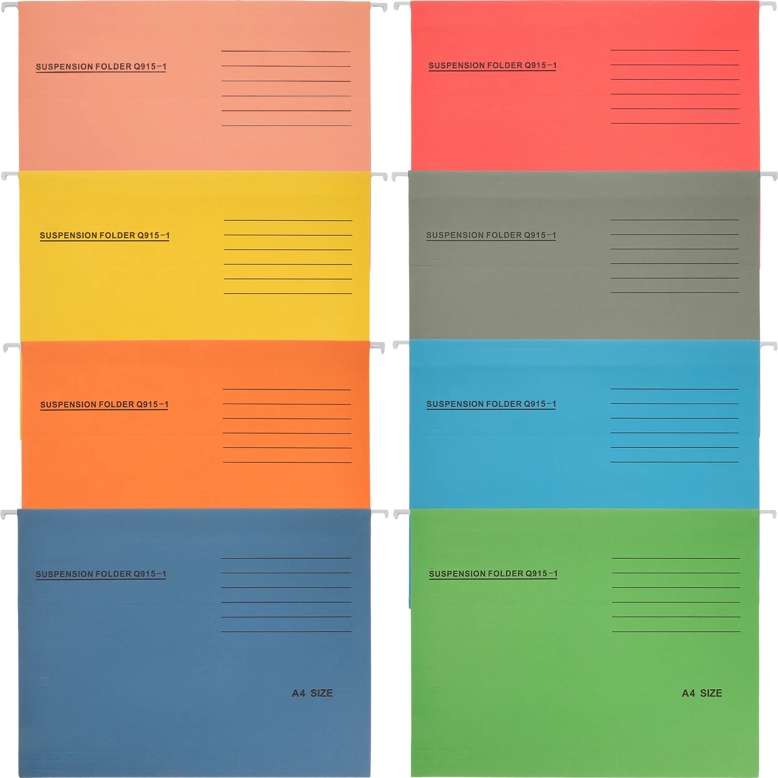 8 pastas de suspensão dos arquivos pendurados engrossados do tamanho de a4 dos pces com abertura larga para a organização do documento do escritório em casa se encaixa padrão