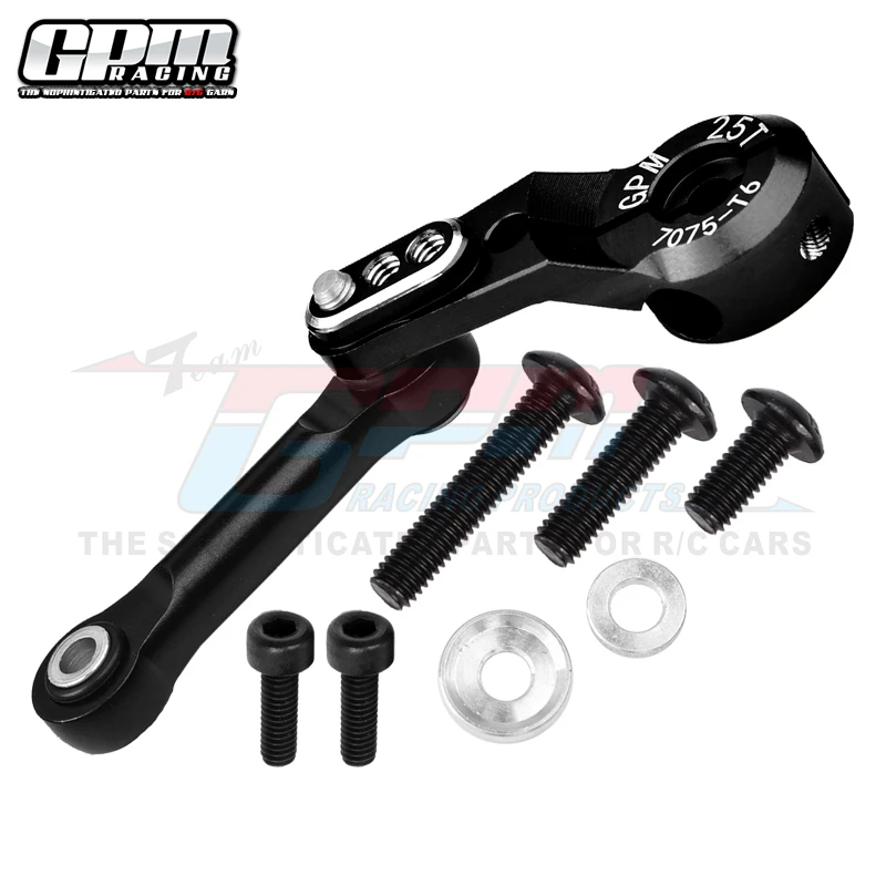 GPM Sled aluminum alloy 7075-T6 servo arm+pull rod set/silver edge version for TRAXXAS 1/8  SLEDGE RC CAR