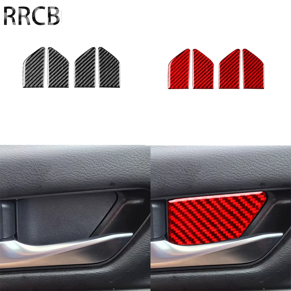 

For Nissan Teana Altima 2019-2024 Carbon Fiber Inner Door Handle Bowl Accessories Interior Cover Tuning Stickers Auto Trim