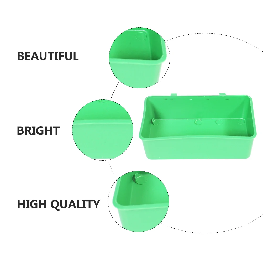 

2Pcs Colorful Bird Bath Tub Plastic Water Bowl for Parrot Shower Basin Pet Bathing Accessories Small Bird Feeder Green