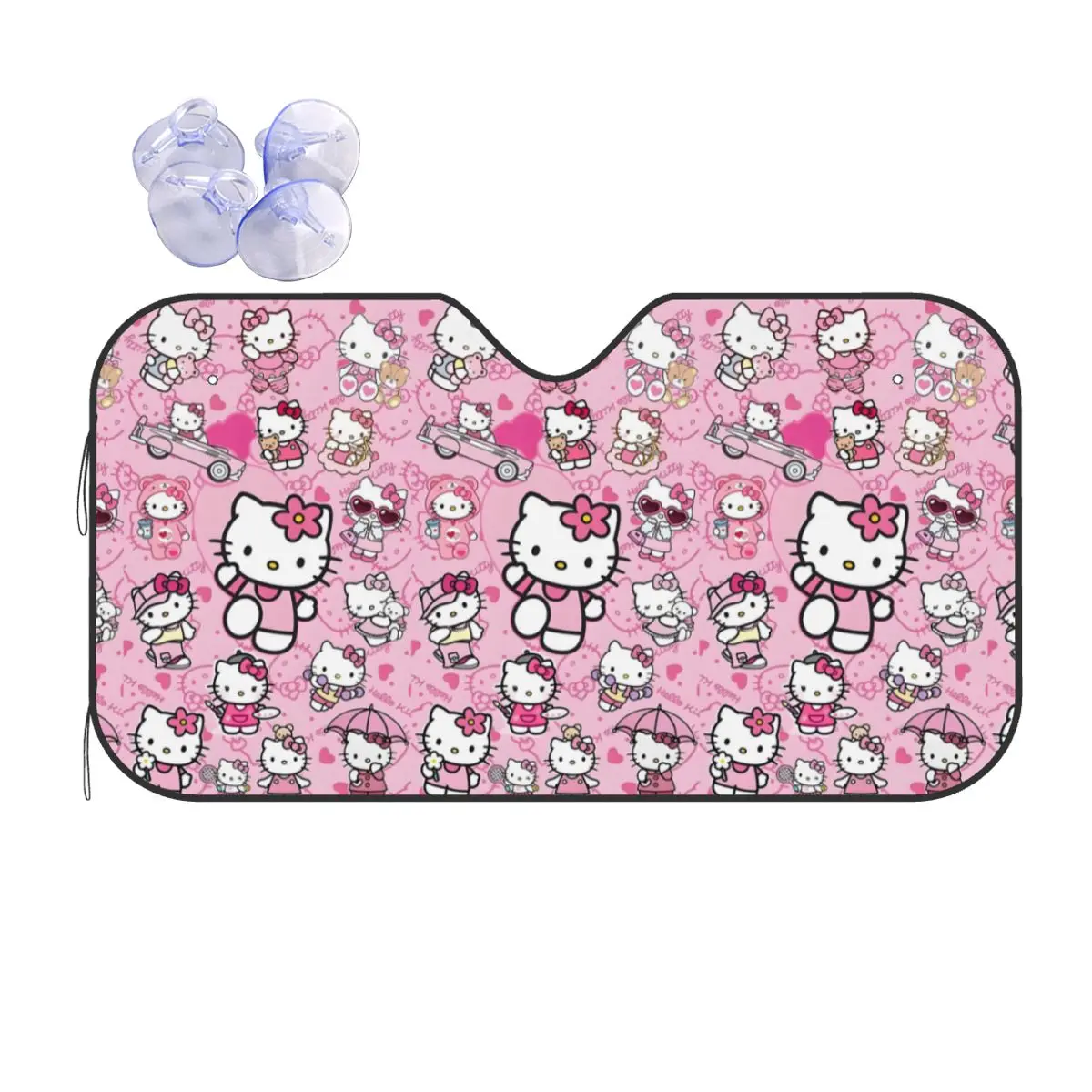 

Пользовательский Hello Kitty Cat автомобильный солнцезащитный козырек на лобовое стекло аниме мультфильм Козырек от солнца на лобовое стекло