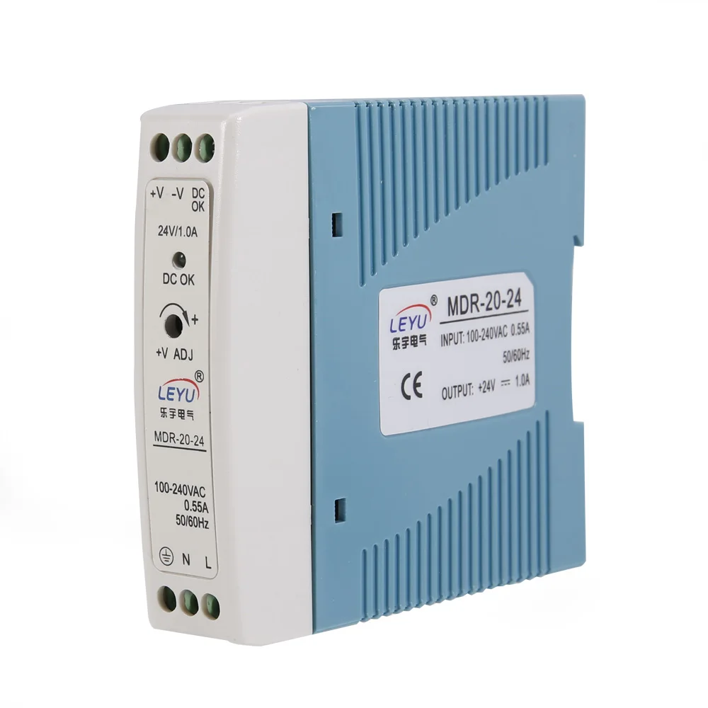 CE Approved For MDR-20-24 Din Rail Power Supply 20W 24VDC 1A Switching Power Supply for Medical Devices