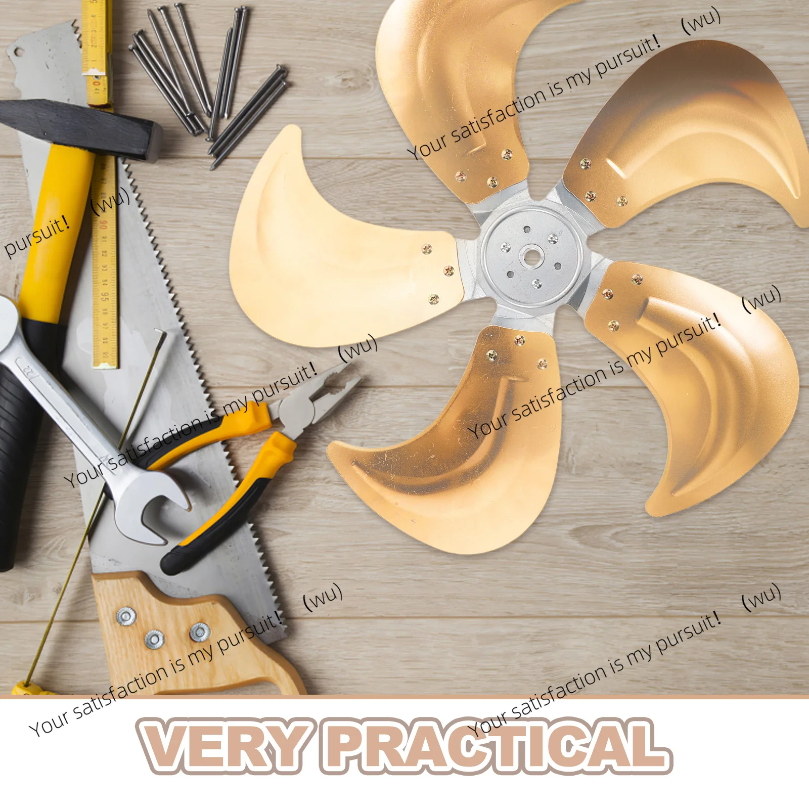 Industrial Floor Fan Blades Aluminum Warehouse and Factory Accessories (18-inch, 5 Blades, 12mm Shaft Inner Bore)