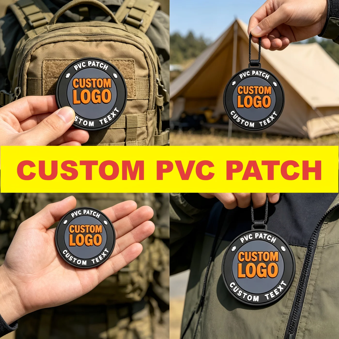 ป้าย PVC นูน 3 มิติ แบบกำหนดเอ - Streetwear Brand Label บทวิจารณ์และราคา