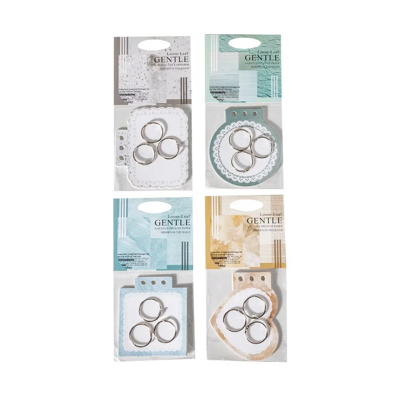 1pack/2pack 15pcs/pack Gentle Paper Held in Hands Series - 4-Piece Set of Irregular-Shaped Loose-Leaf Base Stickers for Handmade