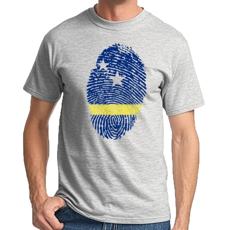 Curacao-Camiseta con estampado de bandera para hombre, a rayas camisa negra, ropa de equipo de verano, Tops de tela de