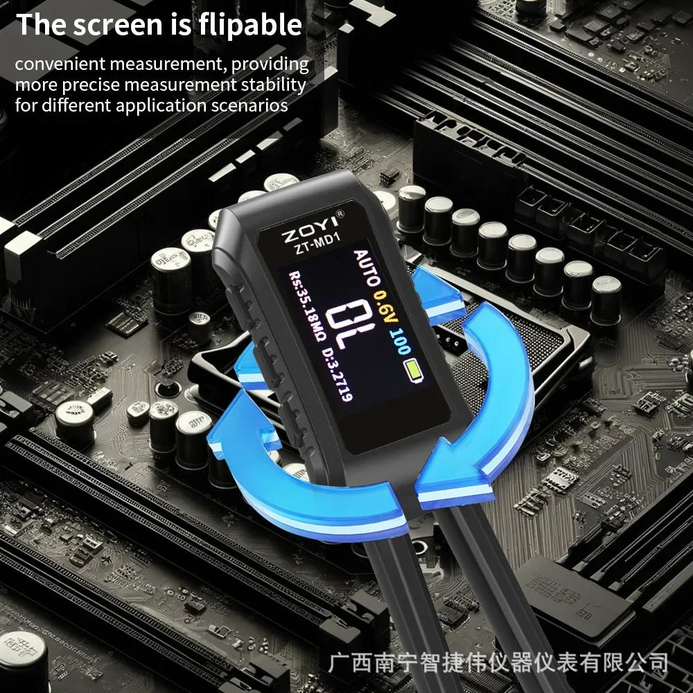 Resistance Capacitance Inductance Continuity Diode Test Measurement Tools ZOYI ZT-MD1 Digital Smart Tweezer LCR SMD ESR Tester