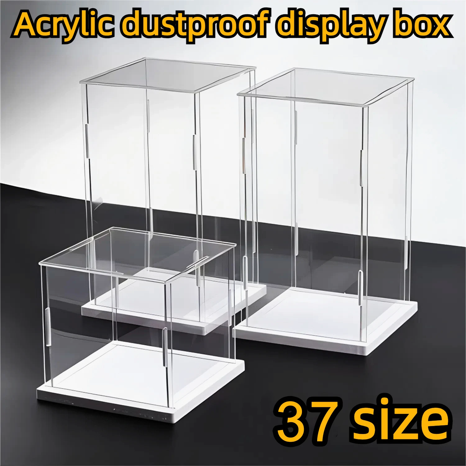 37 Sizes Acrylic Display Box Storage Dustproof Protection Display Cabinet Suitable for Dolls/toys/collectibles/figurine