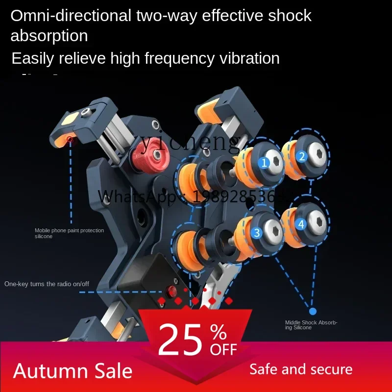 

aluminum alloy motorcycle mobile phone holder, riding navigation bracket, dual-mode charging