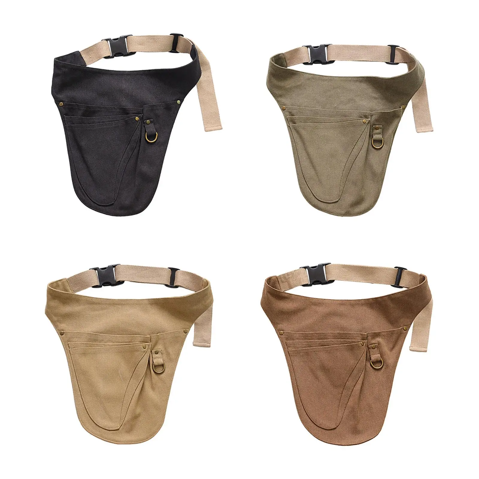 Utility Tool Waist Belt Canvas Storage Bag Tough Build Wear Resistant for Plumber and Mechanic Use