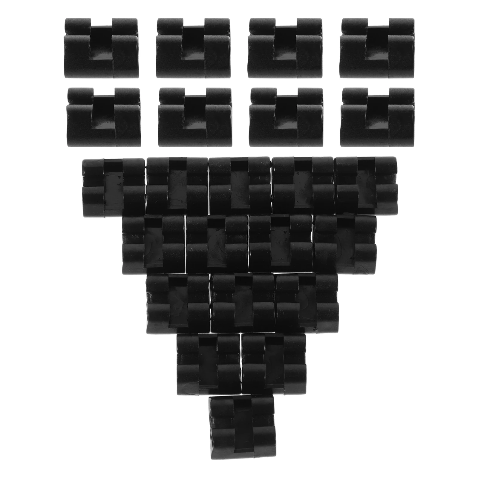 

50pcs Anti-slip Floor Protectors C-shaped Tube Pads Furniture Feet Black TPR Office Leg Chair Leg Tube Pad Caps