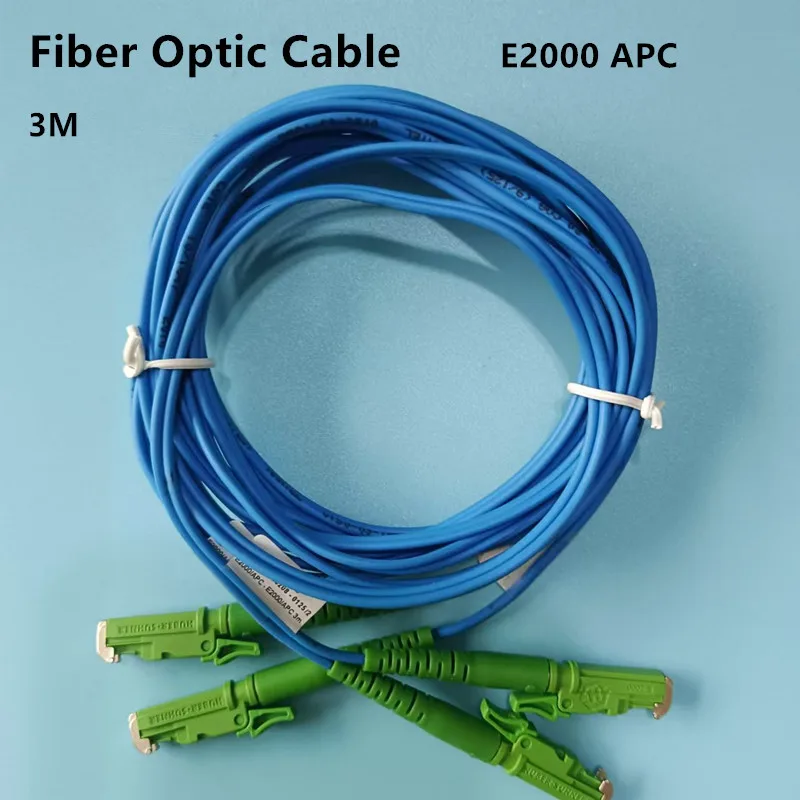 

Wholesale Price 3M Fiber Optic Cable E2000 APC Single Mode Double Core Optical Fiber Patch Cord