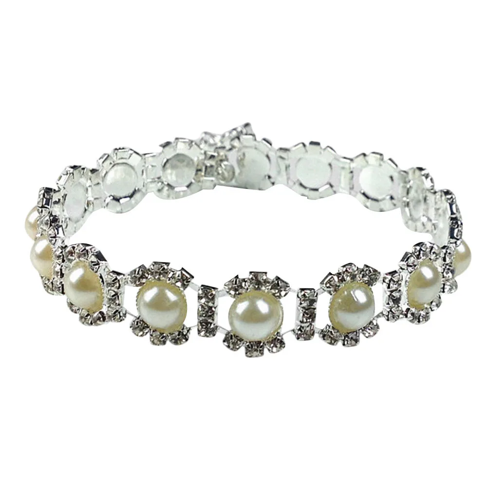 

Pearl Crystal Pet Necklace Dog Pendant Puppy Neck Hanging Jewelry Size S Fashion Costume Gift Pet Necklace Dog Pendant