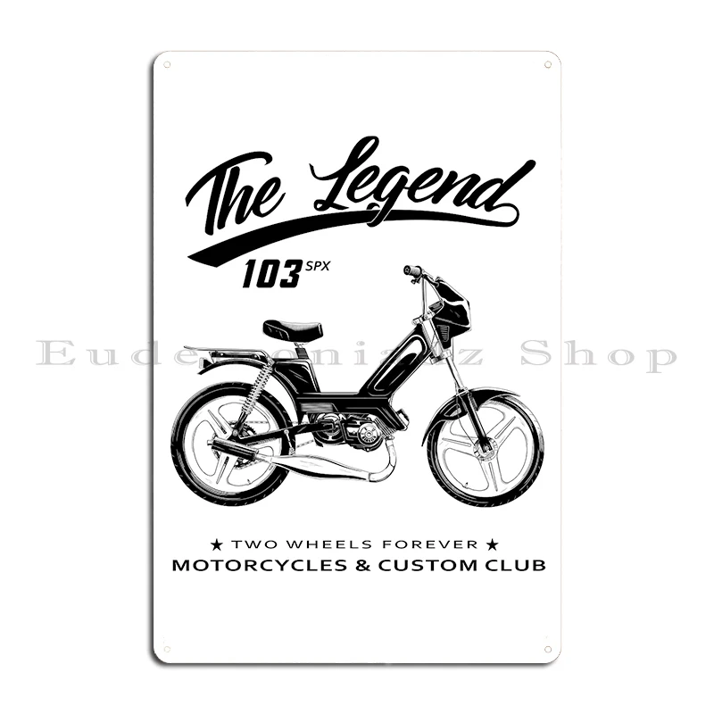 Mobylette 103 Spx Tomos automatic moped design Antianeira GPZ 900R Ninja ZX900A Motorcycle Biker Metal Printed Tin Sign Poster