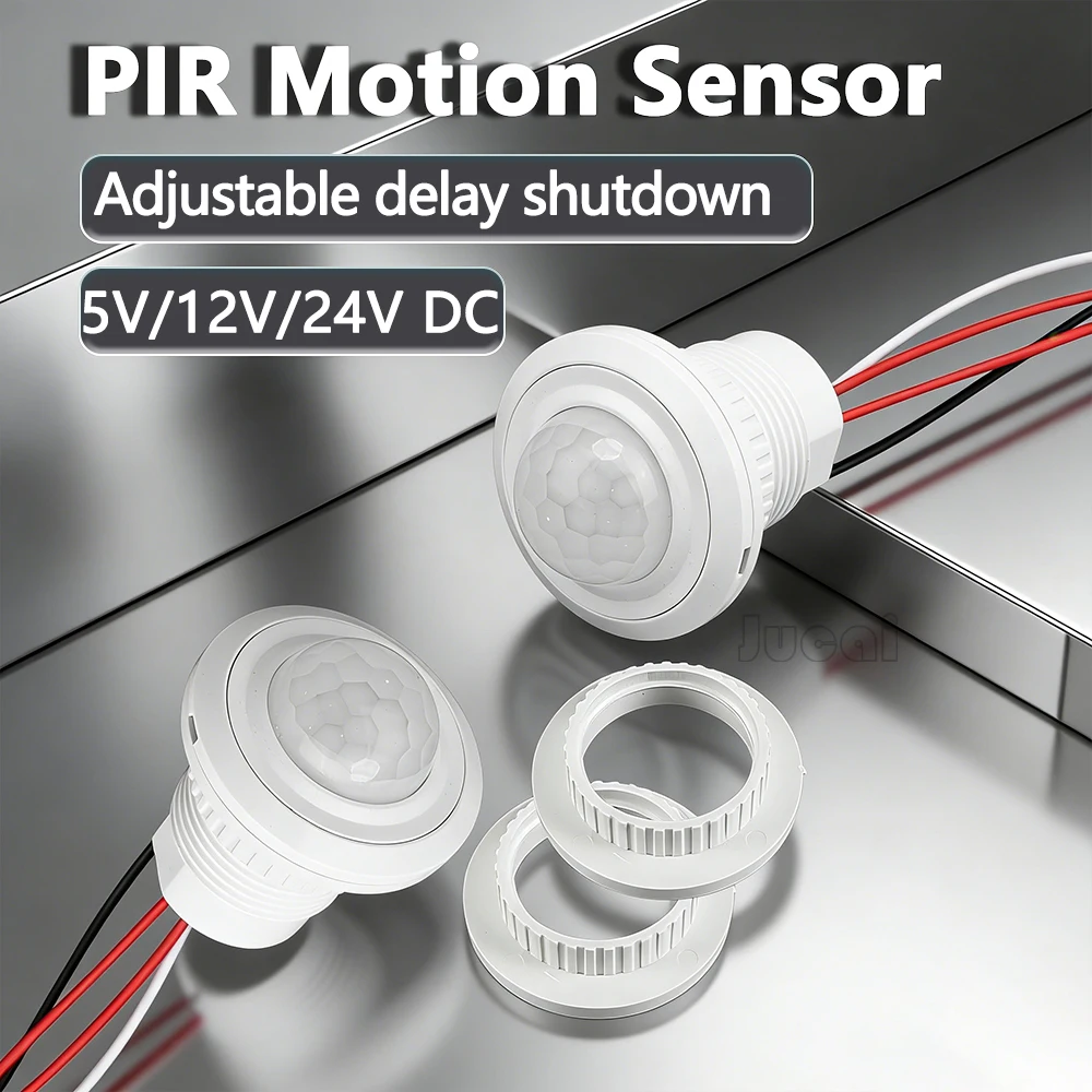 DC5V-24V New LED Adjustable LED PIR Infrared Ray Motion Sensor Switch Time Delay Pir Motion Sensor Switch Home Lighting LED