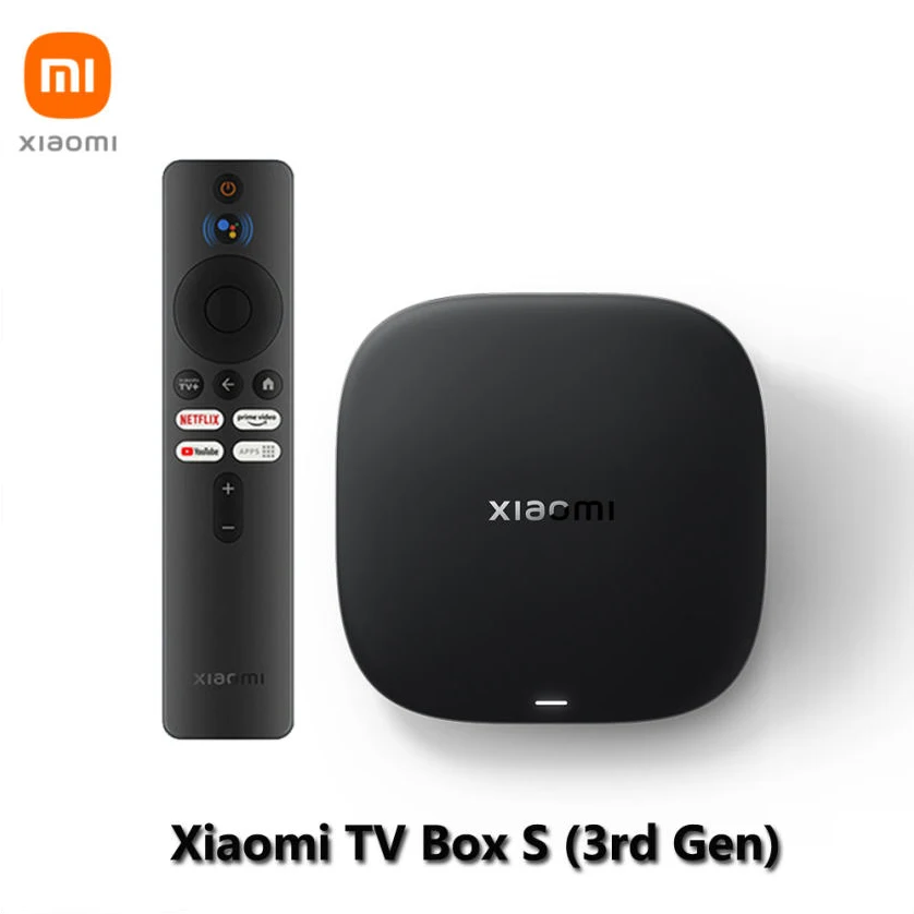 Xiaomi TV Box S 3ème génération 4K Ultra HD Bluetooth 5.2 Wi-Fi 6 2 + 32GB Google TV Google Assistant lecteur multimédia intelligent
