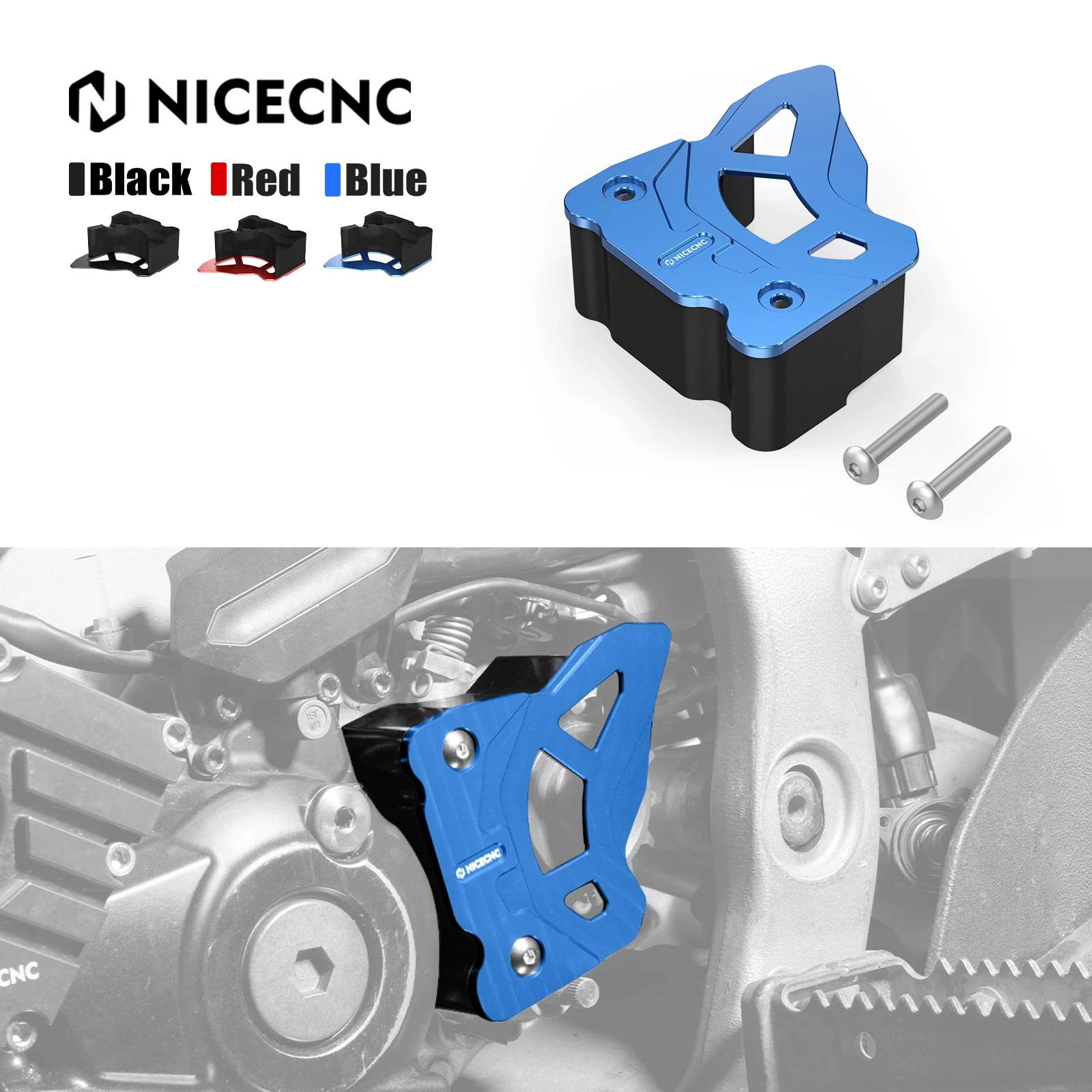 NICECNC ATV Case Saver For Yamaha YFZ450R/RSE 2009-2025 Aluminum & Polyurethane YFZ450RSE Sprocket Chain Cover 18P-17466-00-00