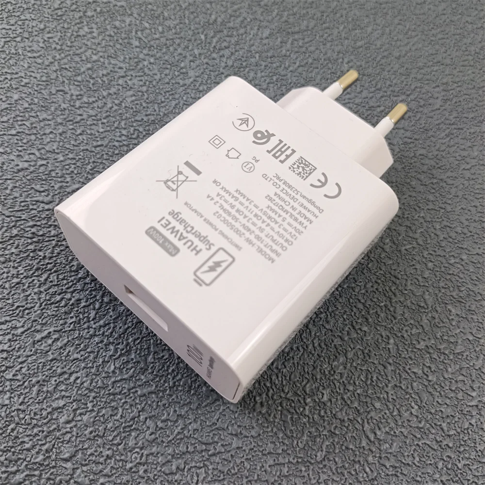 الأصلي هواوي 100 واط ماكس شاحن سريع الاتحاد الأوروبي SuperCharge محول 6A 100 سنتيمتر 6A Usb نوع C كابل ل بورا 70 UItra ماتي 70 60 50 برو +