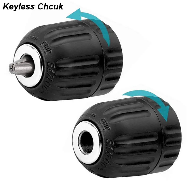 0.8-10mm Keyless Drill Chuck Converter Hex Shank SDS Plus Socket Square Femal Adapter for Impact Electric Driver/ Wrench/ Hammer