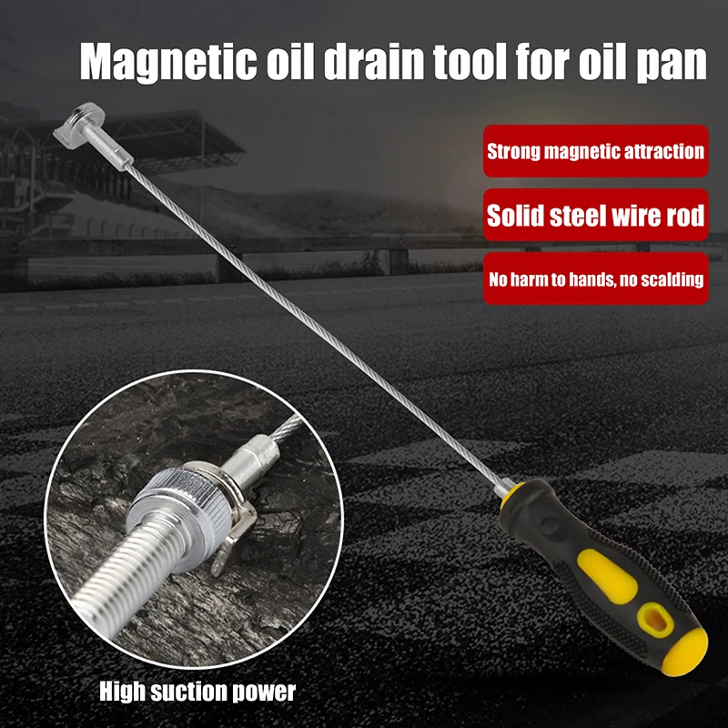 Strong Magnetic Oil Plug Remover Wrench Anti Scald Oil Drain Plug Removal Tool Auto Car Maintenance Tool