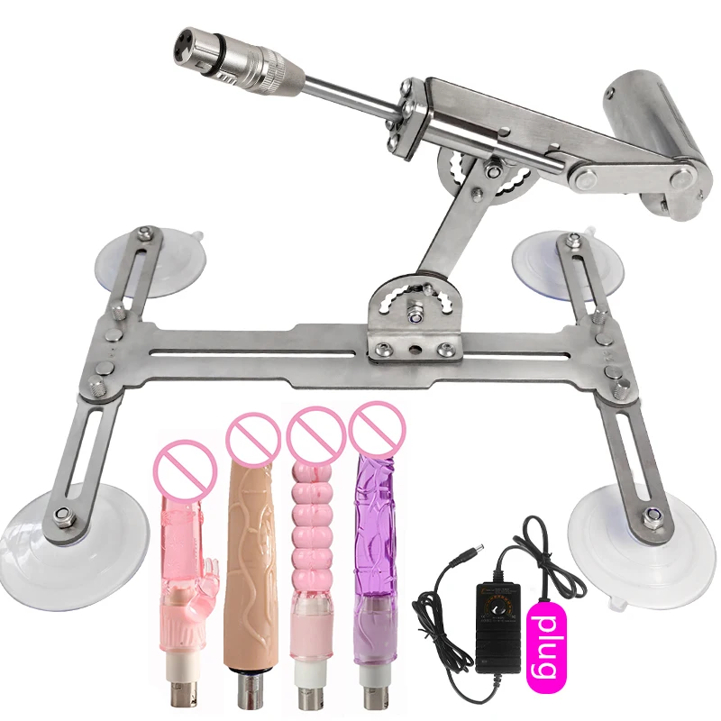 

Mini Telescopic Sex Machine with Foldable Stand+Dildo Big Thrust 3XLR Masturbation Sexual Kits Reciprocating Linear Actuator