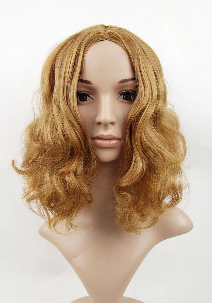 

Wavy Long BOB Blonde Auburn Brown Black Synthetic Wig