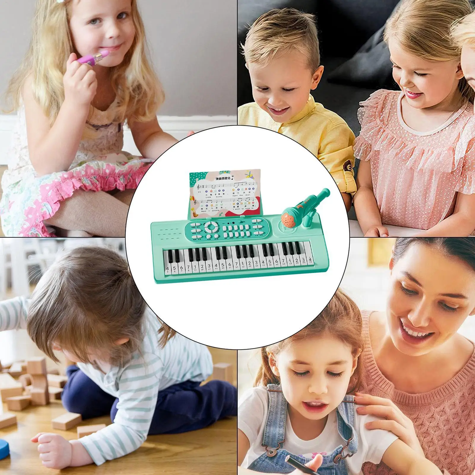 37 مفتاحًا للوحة مفاتيح البيانو الإلكترونية للأطفال، لعبة تعليمية محمولة، آلة موسيقية، هدية عيد ميلاد للأطفال #6