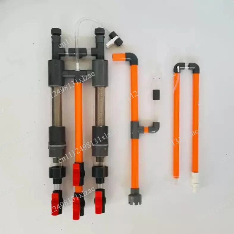 No-Drill Fish Toilet Siphon Filter - Automatic Circulation System for Aquarium Bottom Filtration & Waste Collection