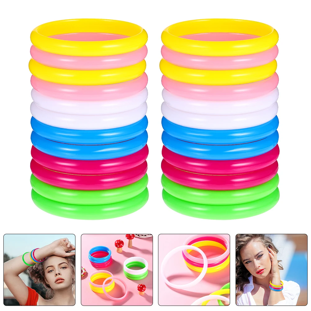 

Candy Colored Bracelet Adjustable Silicone Wrist Bangles Baby for Infant Girls Fitness