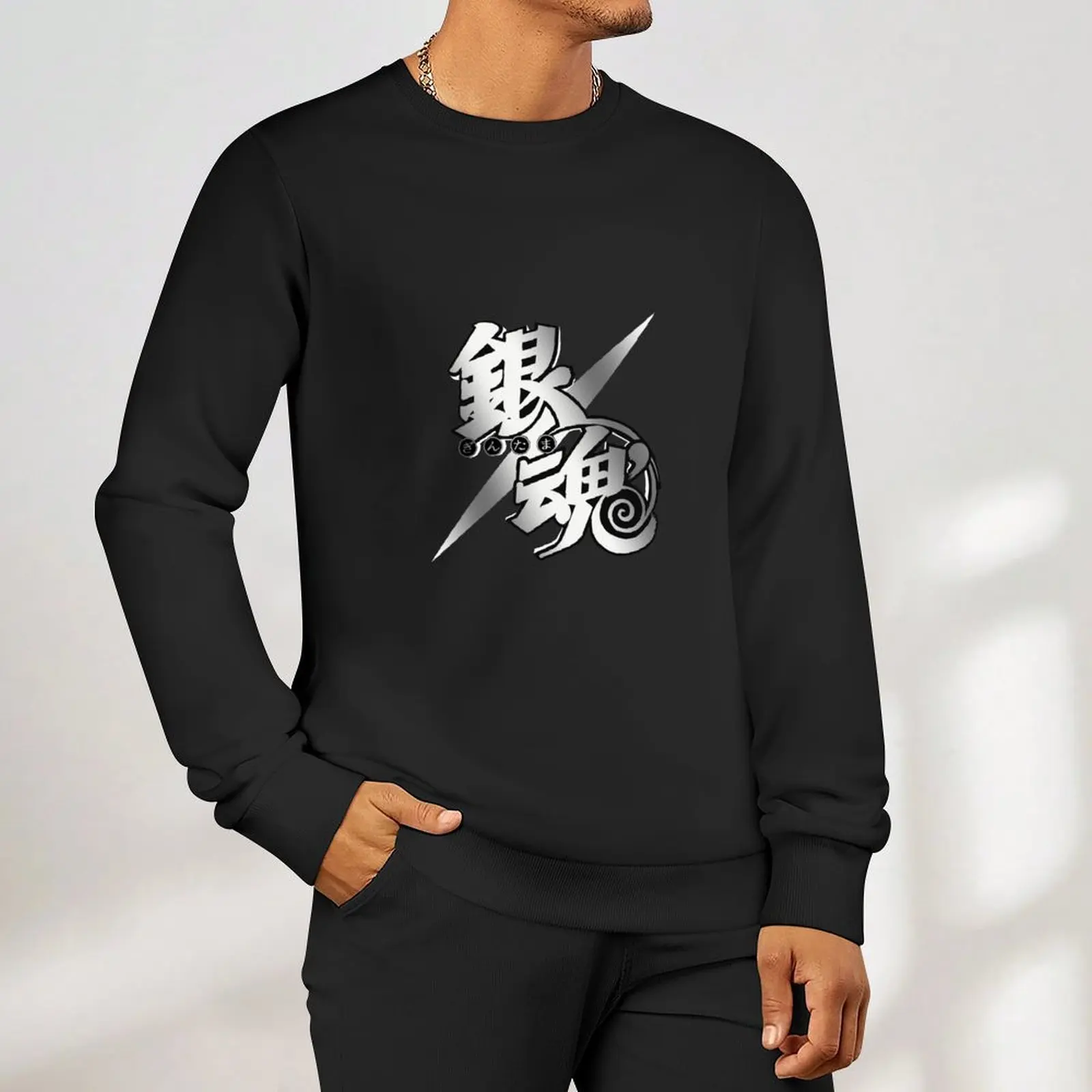 Gintama logo series Pullover men's sweat-shirt mens clothes tracksuit korean style clothes men sweatshirt
