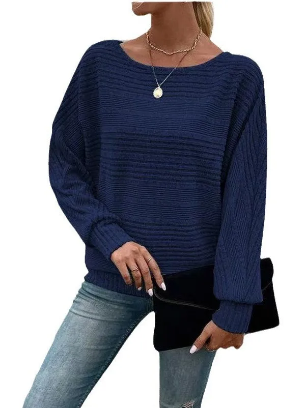 

Loose Fit Casual Long Sve Knitted Sweater round Ne Light ey Base Layer irt Autumn Winter New Sle Women's Faion
