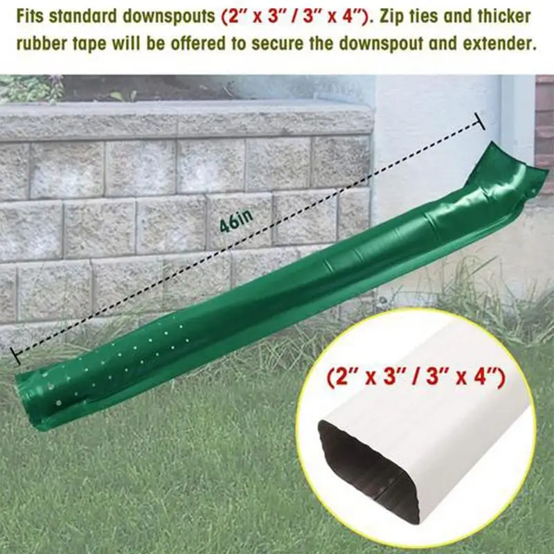 Automatic drain downspout extender Outdoor Rain Gutter Diverter Pipe Extension Telescopic Downspout For Rainwater Drainage