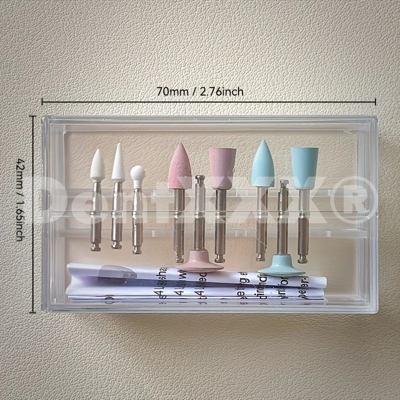 9 PCS/Box Silicone Grinding Head Finishing Set, White Sandstone Grinding Head Abrasive Tool for Efficient Resin Polishing view 3