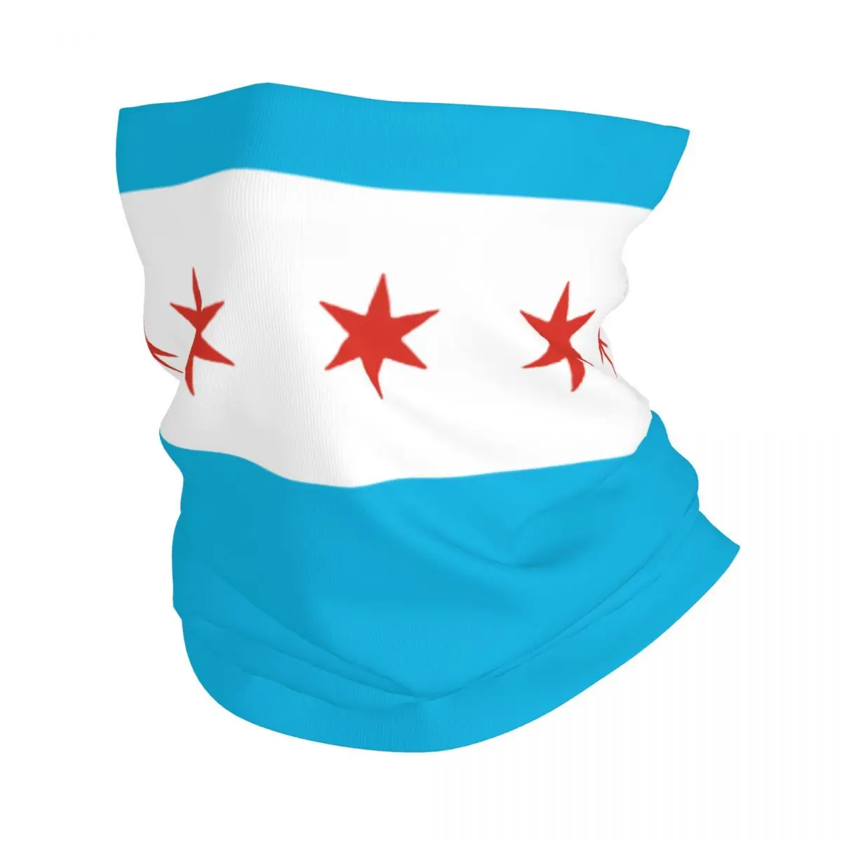 

Chicago Flag Bandana Neck Gaiter Printed Face Scarf Multifunctional Face Mask Cycling Outdoor Sports for Men Women Adult Hiking