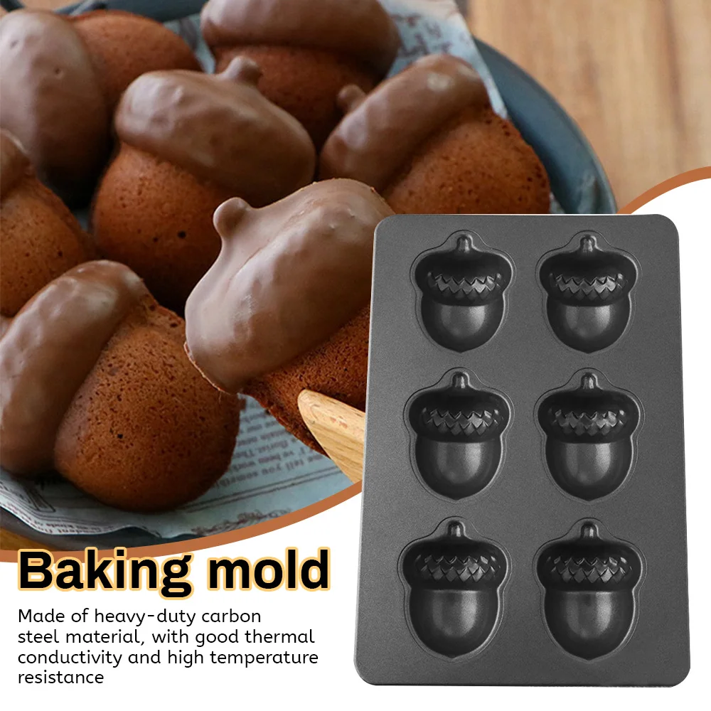 Non-stick Hazelnut Shaped Chocolate Cookie Cake Mold Madeleine Pan Chocolate Baking Tray Bakeware for Kitchen DIY Pastry