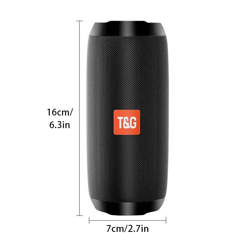 TG117 BT Speaker 1200mAh Outdoor Portable Wireless Column Loudspeaker Box Support TF Card FM Radio Aux view 3